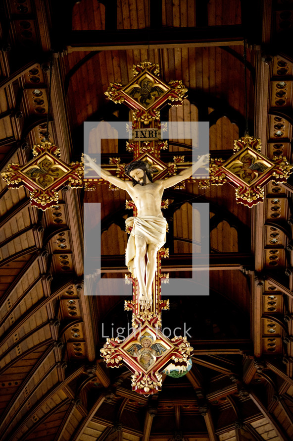 crucifix in a cathedral 