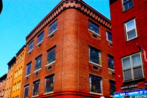 corner of a brick building 