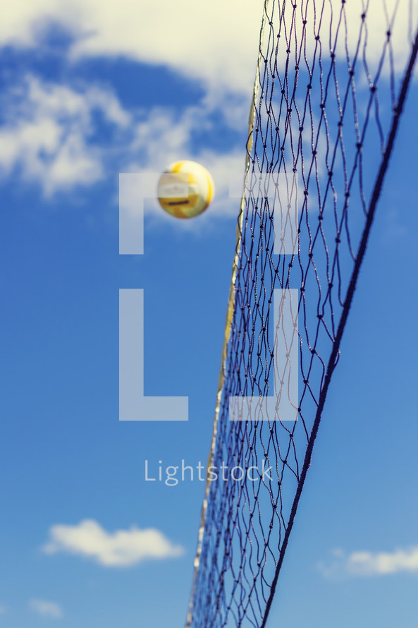 volleyball and net 
