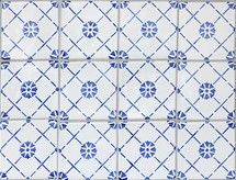 Tile texture background with blue majolica