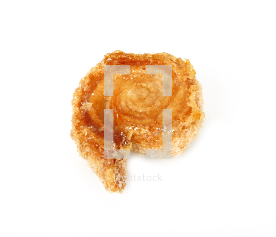 sweet pastry on white background