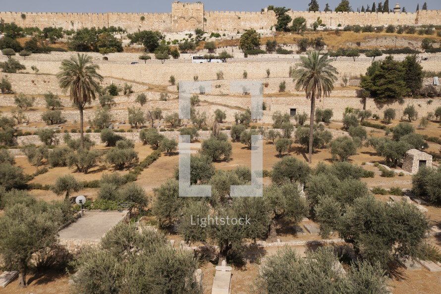 landscape and walls in Jerusalem 