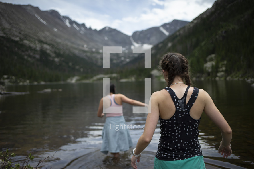 baptism in a mountain pond 