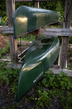 canoes on shore 