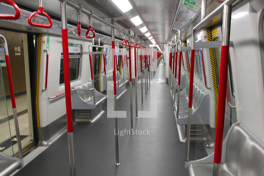 inside a subway underground train 