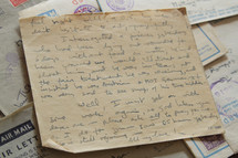letter written on old paper 