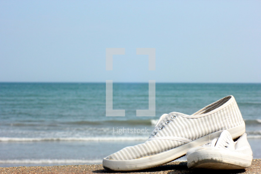 shoes on a beach