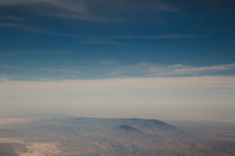 aerial view over mountains