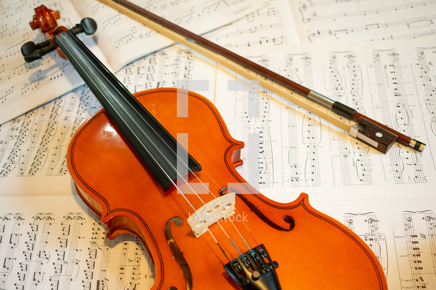 violin and sheet music 