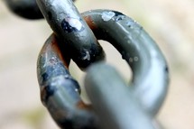 a rusty chain link 