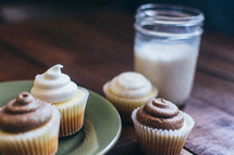 cupcakes and milk