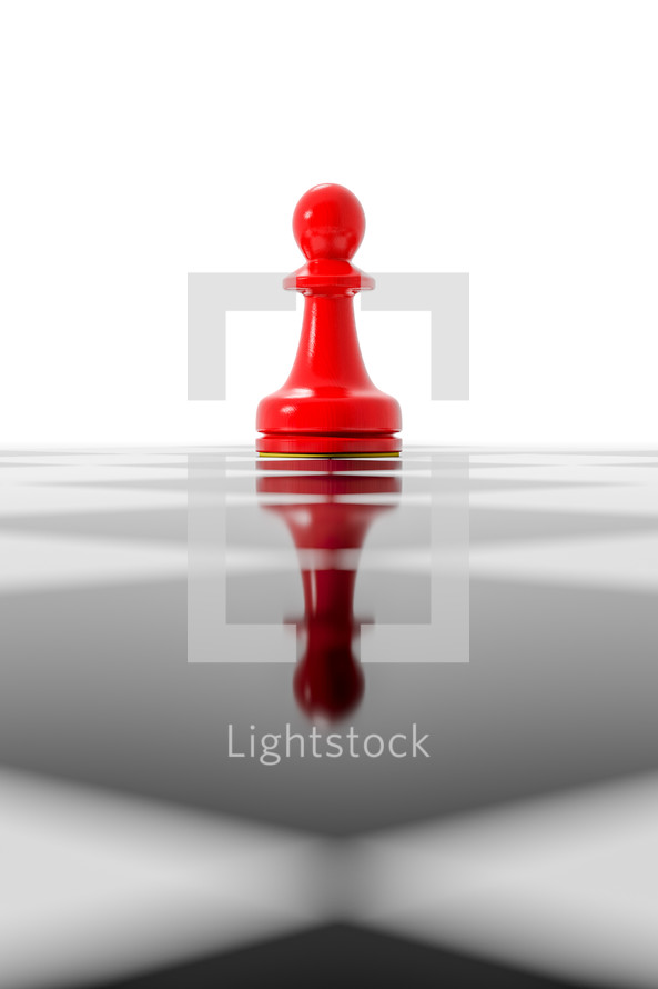 chess, red pawn 