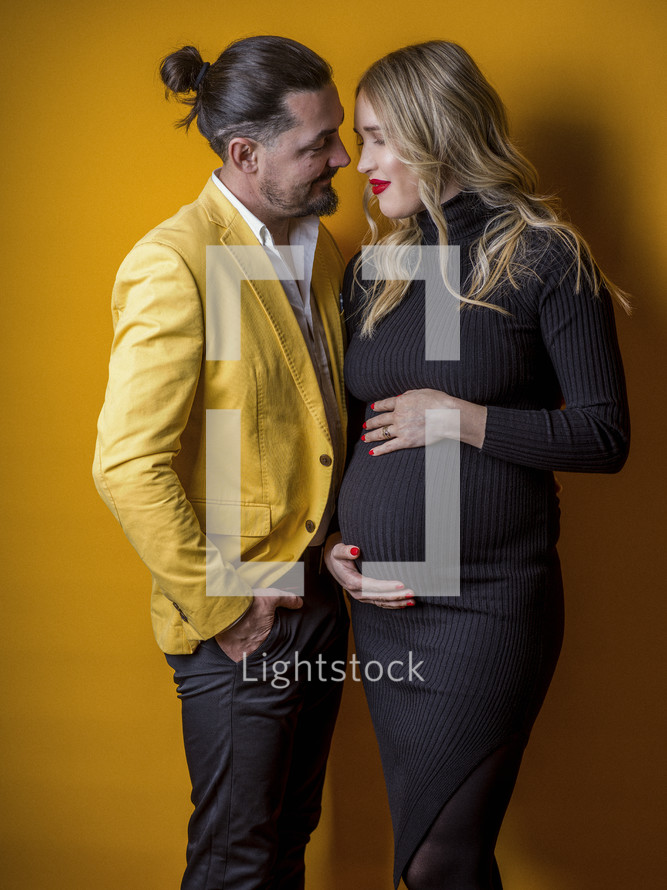 portrait of an expecting couple 