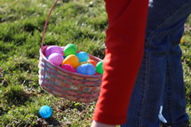 child at an Easter egg hunt 