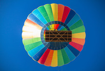 rainbow colored hot air balloon 