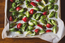 brussel sprouts and radishes 