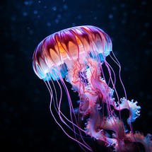 Beautiful jellyfish in the water. Underwater world