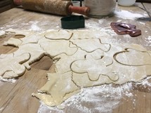 making Christmas cookies 