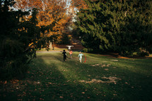 children playing in a park 