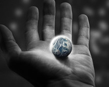 He has the whole world in his hands 