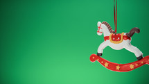 Christmas Decoration Horse with green background