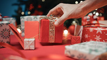 Christmas red gift box