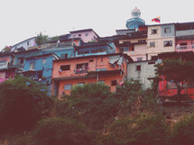 homes on a hillside 