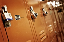 Row of school lockers.