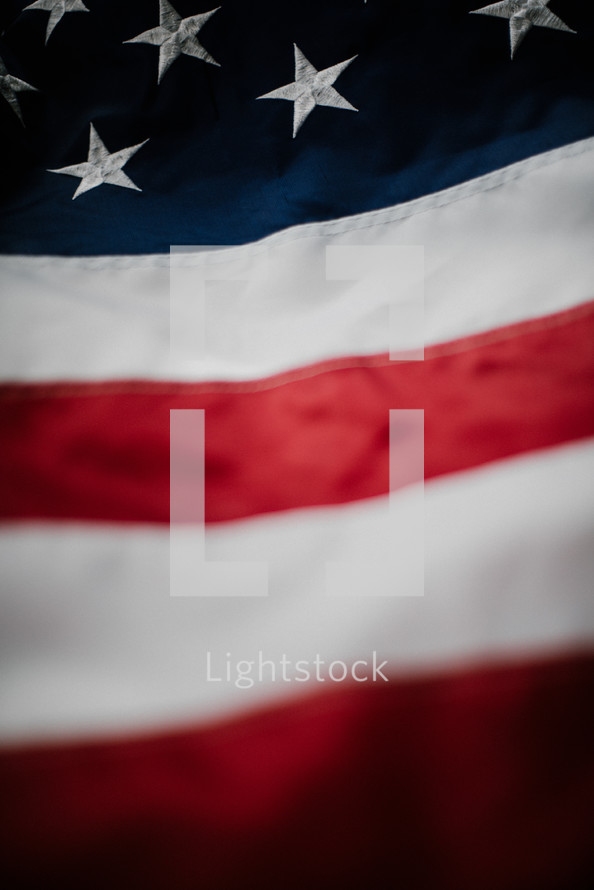 American flag closeup 