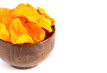 Healthy Potato Chips Made with Sweet Potatoes an Alternative to Classic Chips