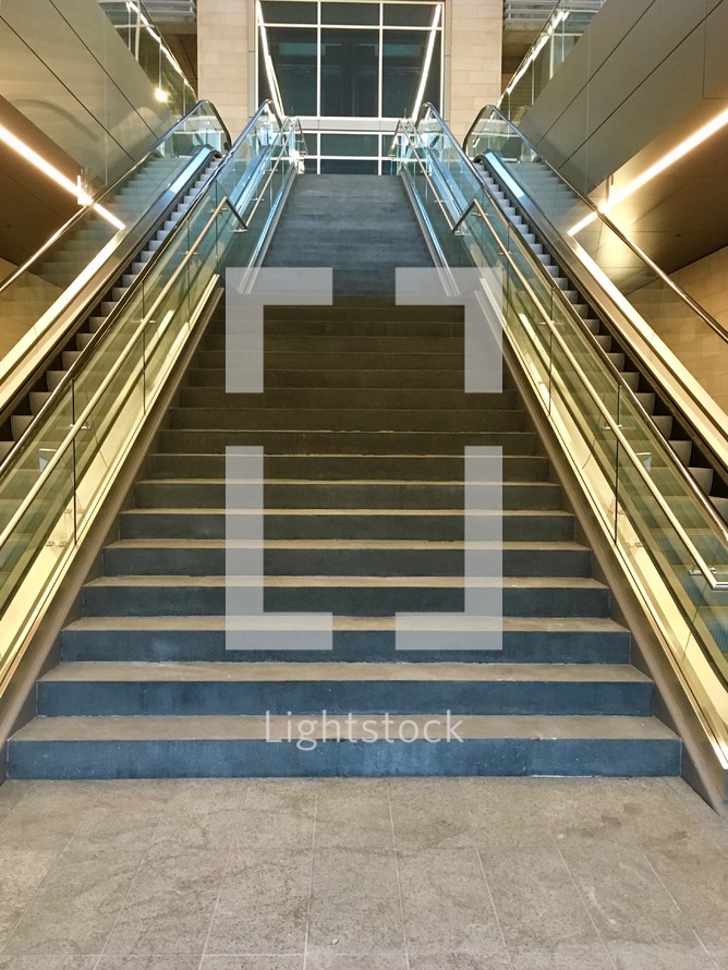 escalators and stairway 