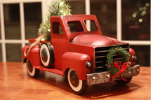 vintage red truck Christmas ornament 