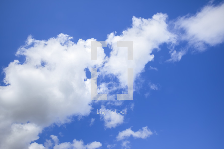 white clouds in a blue sky 