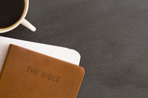 personal Bible study with coffee cup 