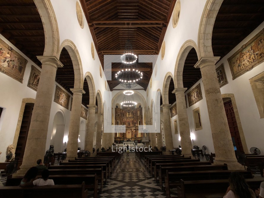 interior of a cathedral 