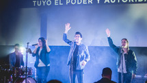 worship leaders performing on stage 