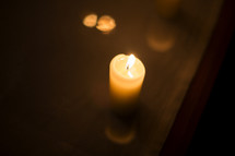 candlelight in darkness