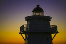 lighthouse at sunset 