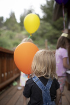 balloons at a child's birthday party 