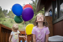 excited child at a birthday party 