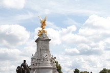 golden angel statue in London, England