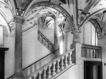 marble staircase and arches 