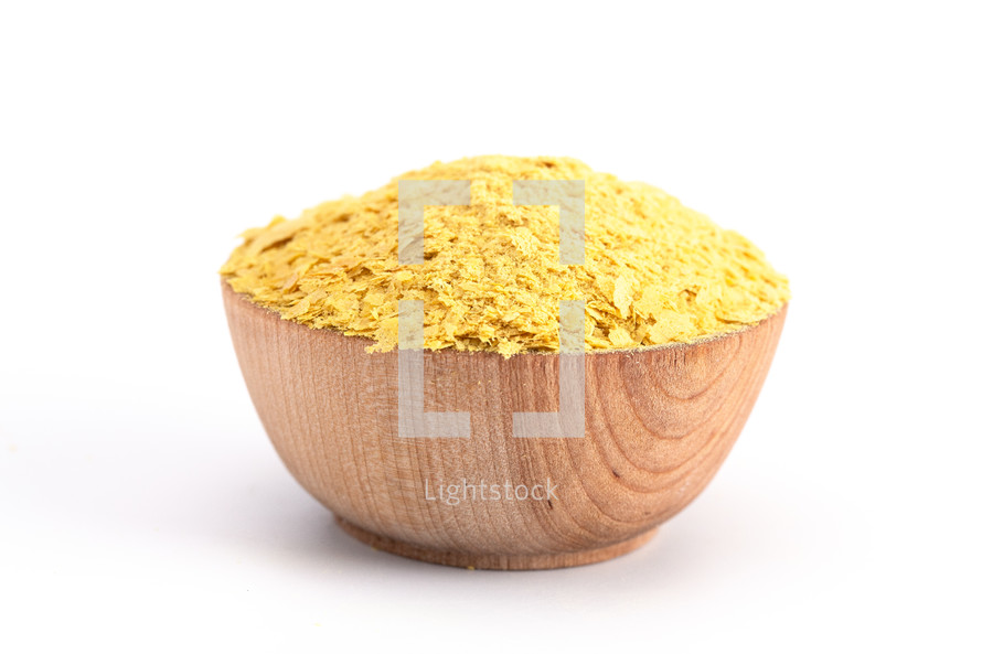 Flakes of Yellow Nutritional Yeast a Cheese Substitute and Seasoning for Vegan Cooking