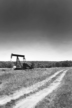 oil rig in a field 