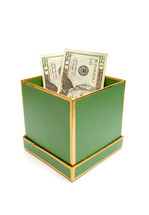 cash in a gift box 