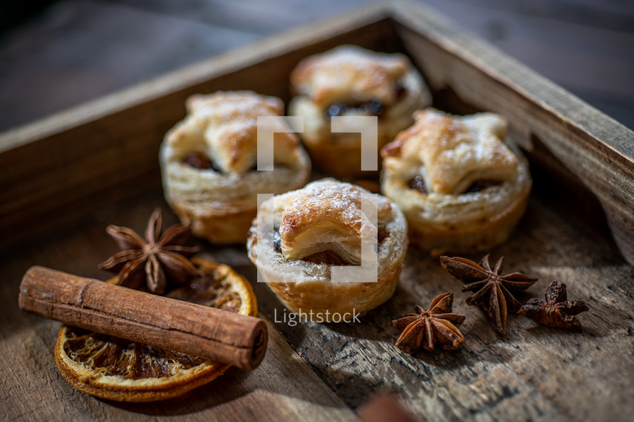 Cinnamon pastries at Christmas 