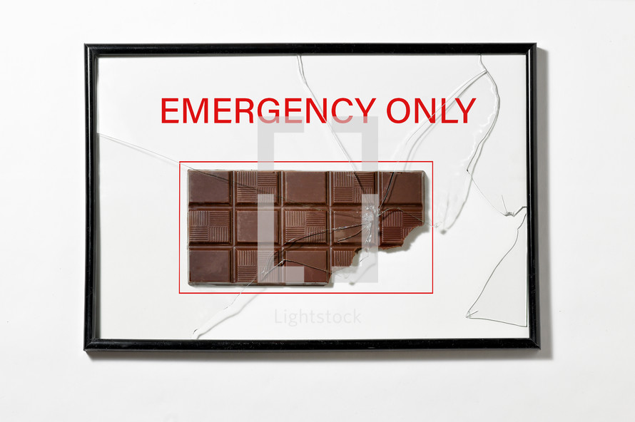 Abstract Chocolate in Hose Cabinet Red Color Emergency Equipment
