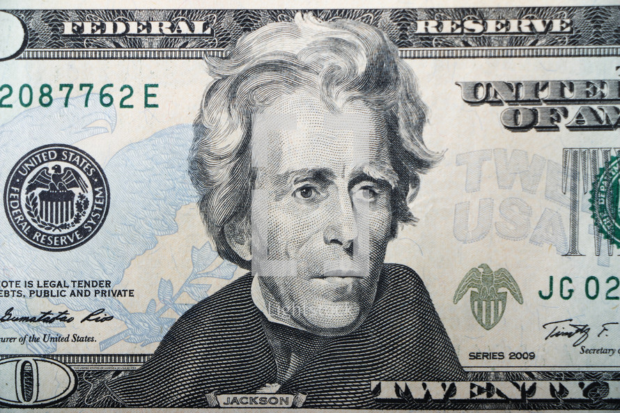 Andrew Jackson, money, cash, $20, twenty dollar bill, background, American Currency 
