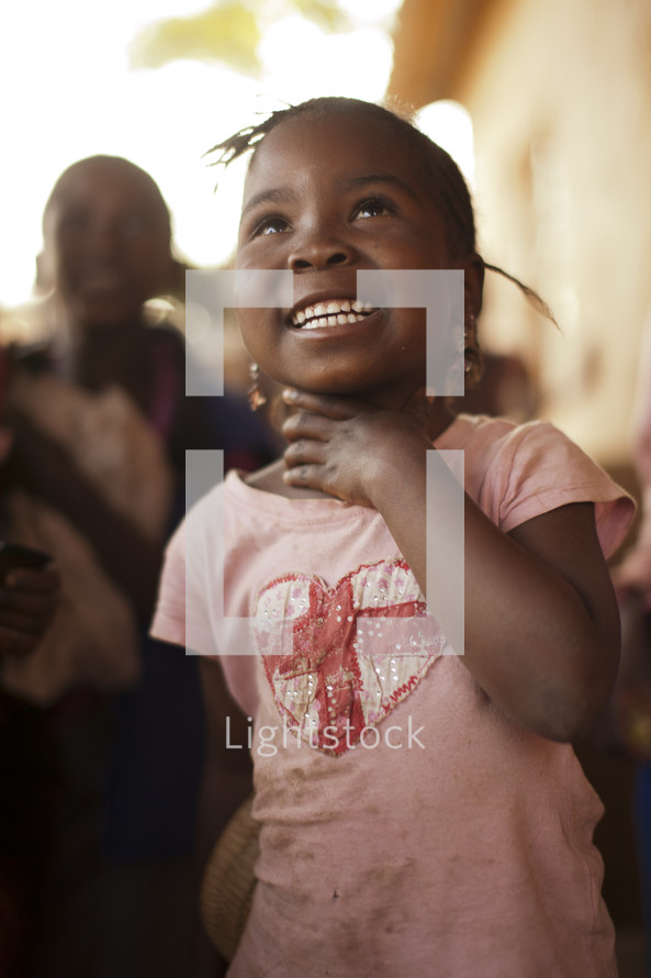 A smiling girl child in Malawi, Africa. 