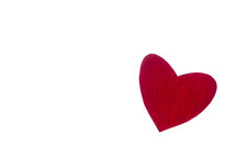 red heart on a white background 